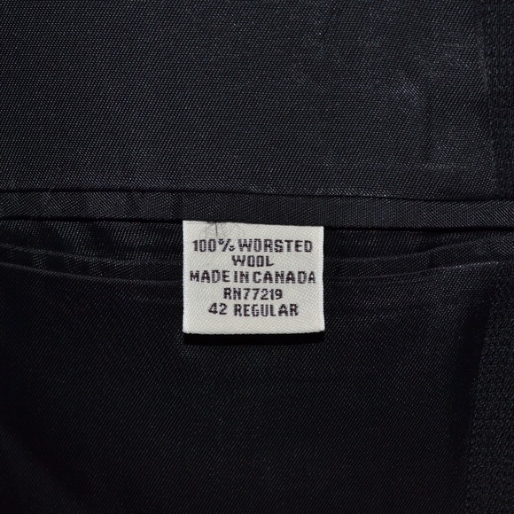 Pronto Uomo 42R Sport Coat Blazer Suit Jacket Blac - Picture 7 of 8